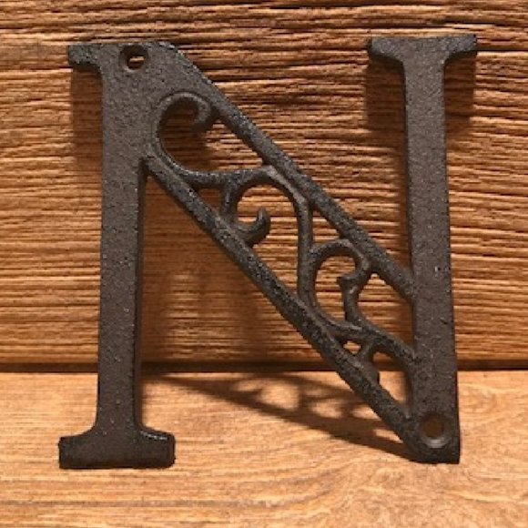 Cast Iron Letter "J" 4 5/8"tall Ornate Raw Cast Iron Ready to Paint 0184-0557-J - Picture 9 of 16